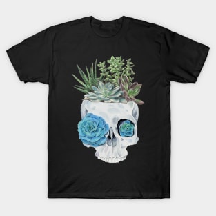 Succulent Plant Skull T-Shirt